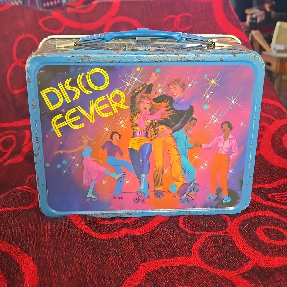 Disco Fever Vintage 1980 metal  Lunchbox with Thermos, King-Seeley Thermos Co.